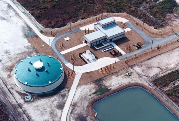 Aerial photo of Cecil Commerce Center 水 Treatment Plant